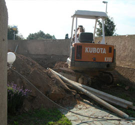 terrassement pour une future piscine