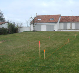 Espace de la future construction